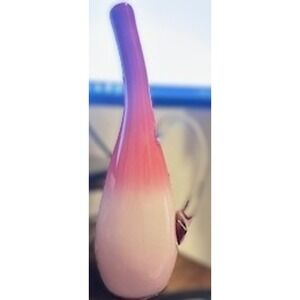 Vintage Milk Glass Vase Pink Graident